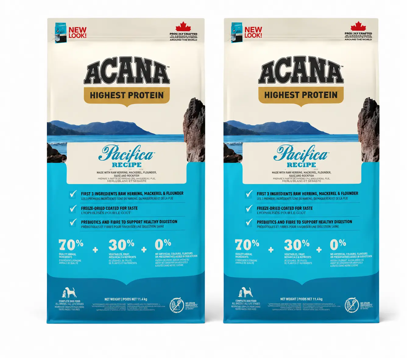 Acana Canine Adult Regionals Pacifica 11,4 Kg Pienso Para Perros , pack 2