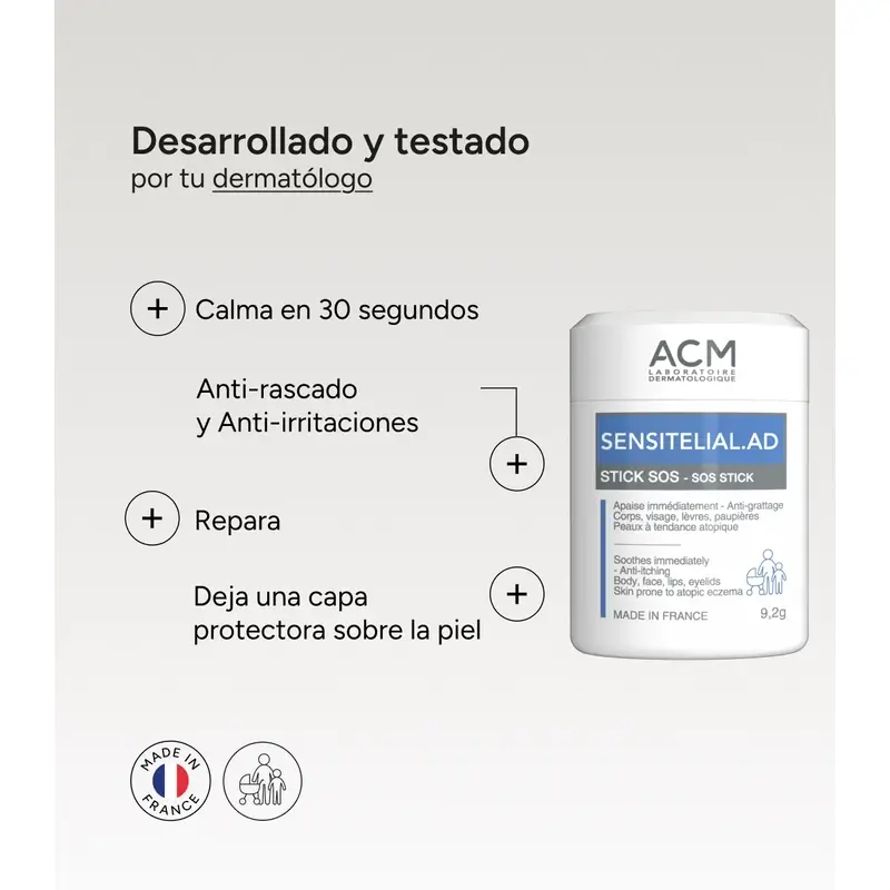 Acm Laboratoires Sensitelial.Ad Stick Sos Calmante, 9,2 gramos - Image 8
