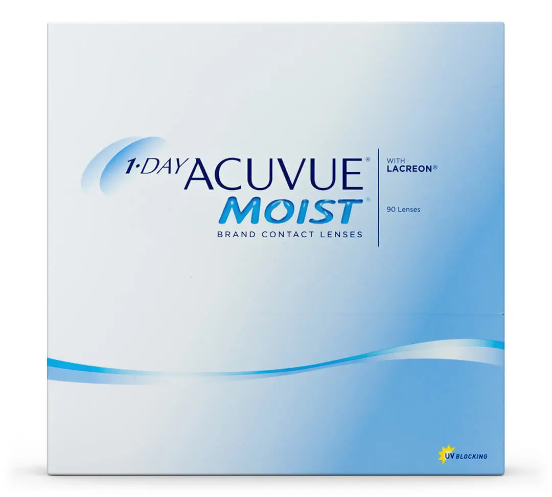 Acuvue 1 Day Moist  Lentillas Esféricas Diarias , 90 unidades - +2.75, 8.5, 14.2