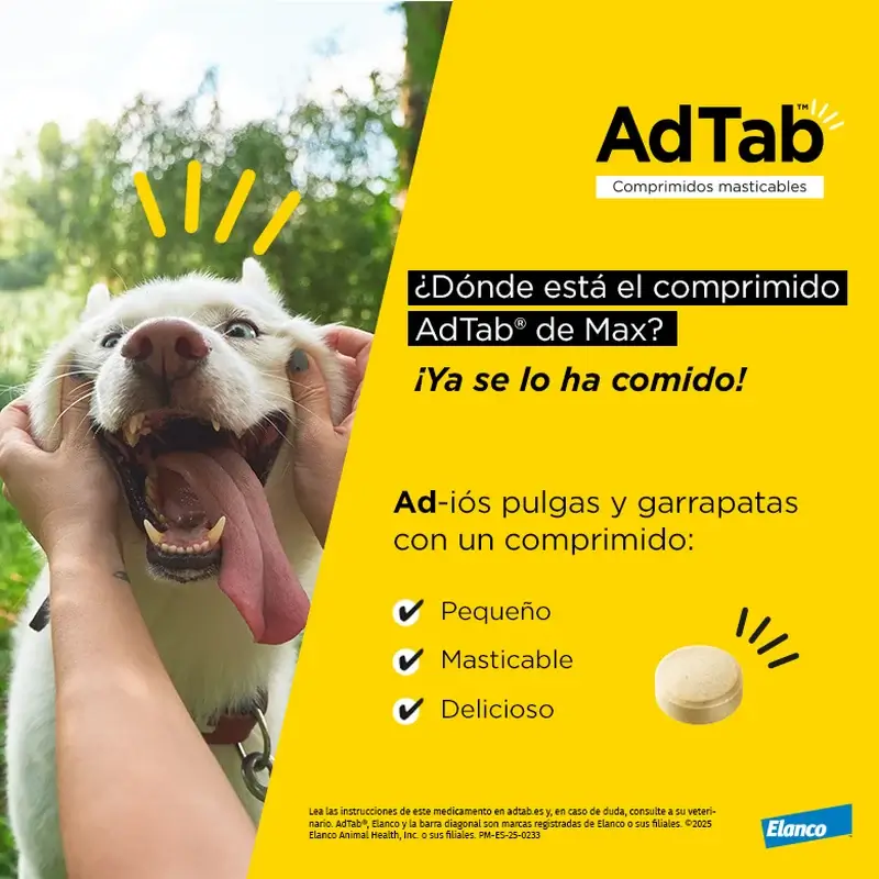 Adtab 112Mg Comp. Masticables Perros 2,5-5,5Kg, 6 Comprimidos - Image 5