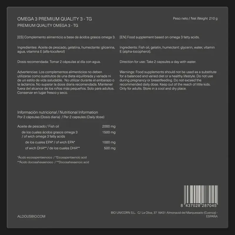 Aldous Bio Omega 3 Capsulas Premium , 150 capsulas - Image 7