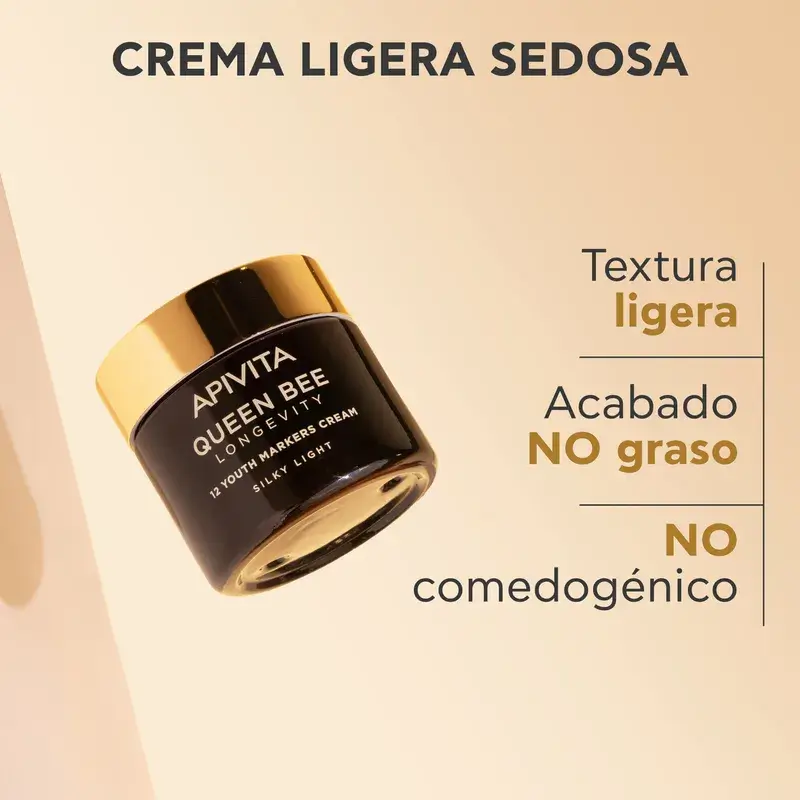 Apivita Queen Bee Longevity Crema Ligera 12 Marcadores De Juventud, 50 ml - Image 9