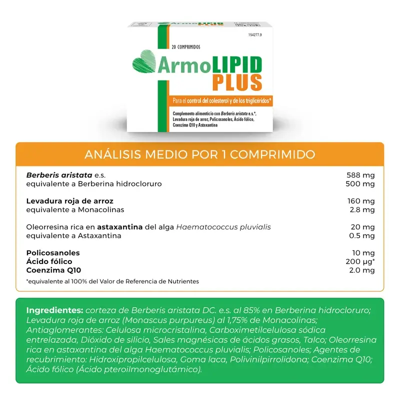 Armolipid Colesterol Plus, 3 x 20 comprimidos - Image 5