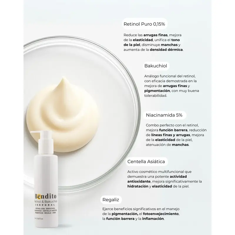 Bendito Retinol & Bakuchiol Crema Corporal, Pack 3 x 200 ml - Image 2