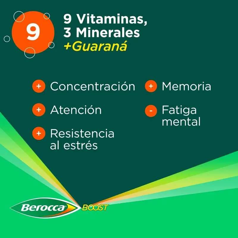 Berocca Boost Magnesio, Vitaminas y Minerales con Guaraná, 30 comprimidos Efervescentes - Image 6