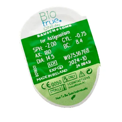 Biotrue One Day Lentillas Tóricas Diarias , 30 unidades - +3.50, -0.75, 70, 8.4, 14.50 - Image 3