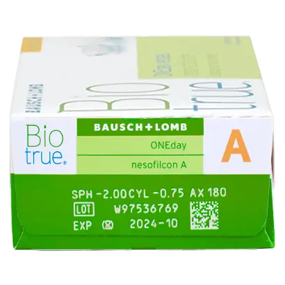 Biotrue One Day Lentillas Tóricas Diarias , 30 unidades - -1.00, -2.25, 170, 8.4, 14.50 - Image 2