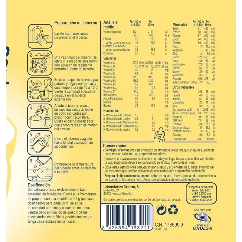Blemil Plus Prematuros, Pack 2 x 400 gr - Image 3