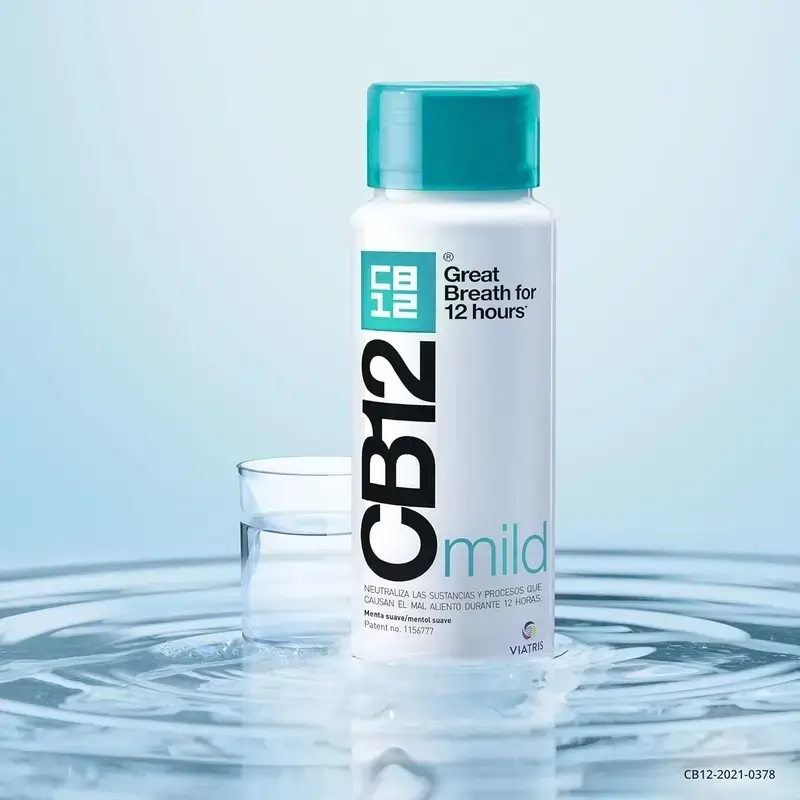 Cb12 Mild Enjuague Bucal Halitosis Sabor Menta Suave, 2X250 Ml - Image 3