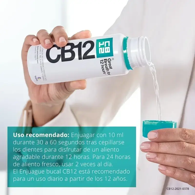 Cb12 Mild Enjuague Bucal Halitosis Sabor Menta Suave, 2X250 Ml - Image 7
