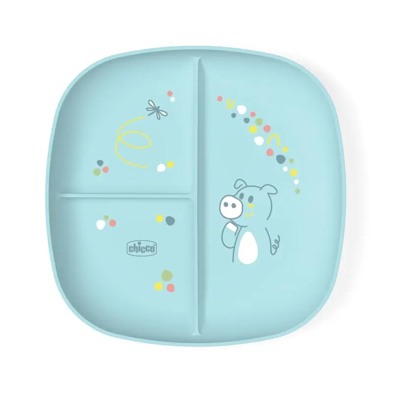 Chicco Plato Con Compartimentos 12M+ Azul