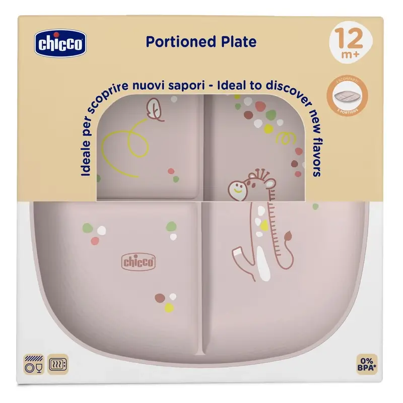 Chicco Plato Con Compartimentos 12M+ Rosa - Image 2