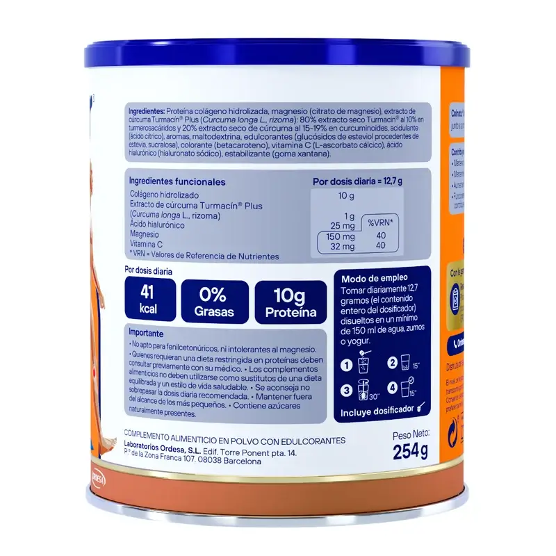 Colnatur Complex Colágeno Cúrcuma Sabor Melocotón, 254 gr - Image 2