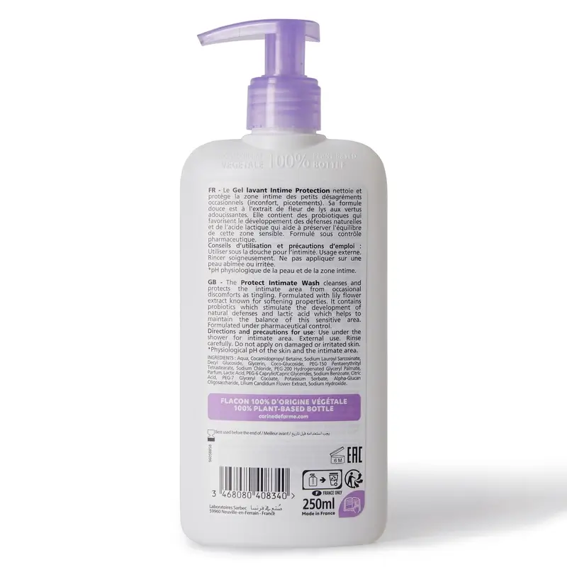 Corine De Farme Gel Higiene Íntima Protección , 250 ml - Image 2
