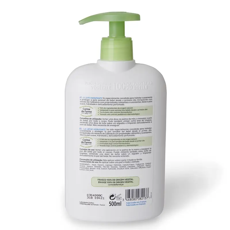 Corine De Farme Leche Hidratante Caléndula , 500 ml - Image 2