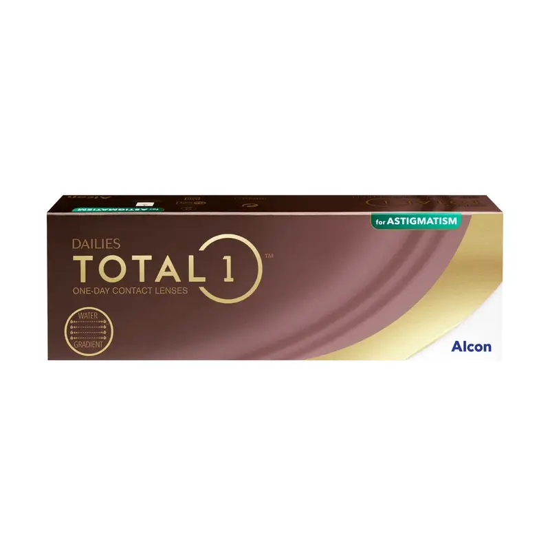 Dailies Total1  Lentillas Tóricas Diarias , 30 unidades - +3.75, -0.75, 20, 8.6, 14.50