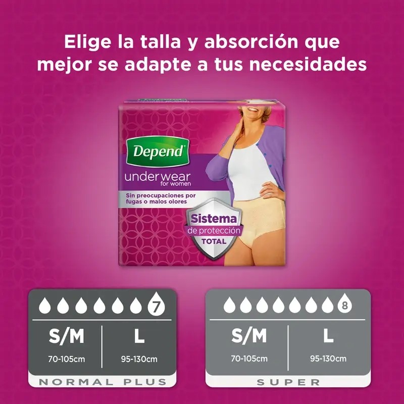 Depend Super S/M Pañal Adulto Hombre , 10 unidades - Image 4