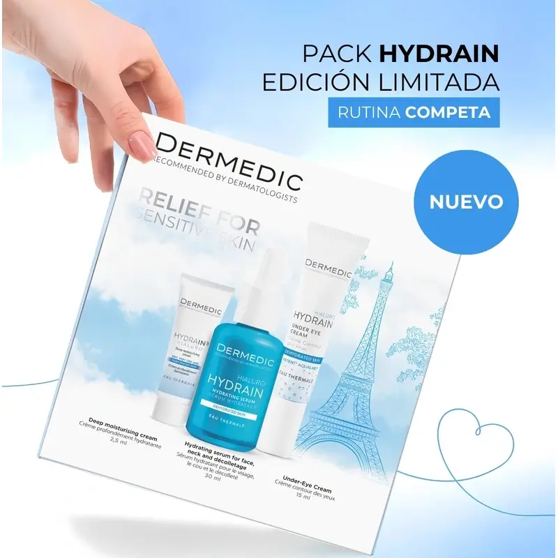 Dermedic Pack Hydrain Rutina Completa , 30 + 2,5 +15 ml - Image 2