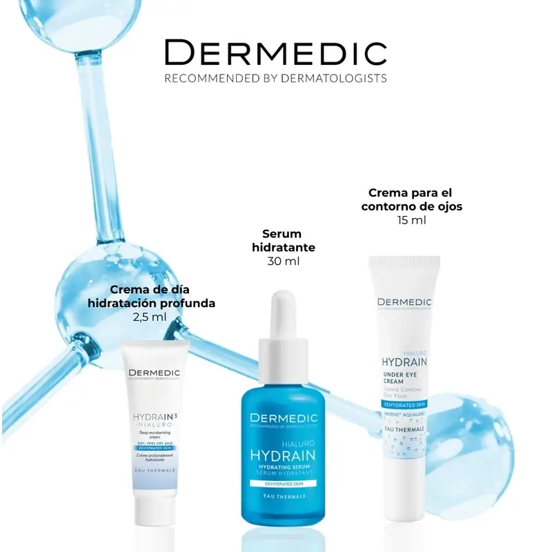 Dermedic Pack Hydrain Rutina Completa , 30 + 2,5 +15 ml - Image 4