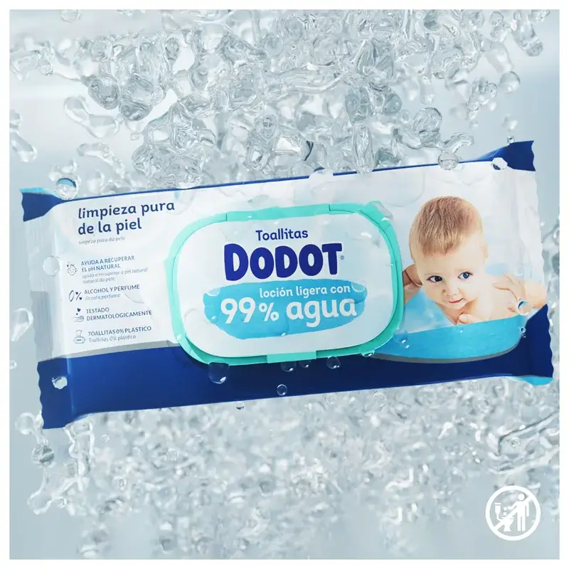 Dodot Toallitas 99% Aqua, 1x60, 60 unidades - Image 3