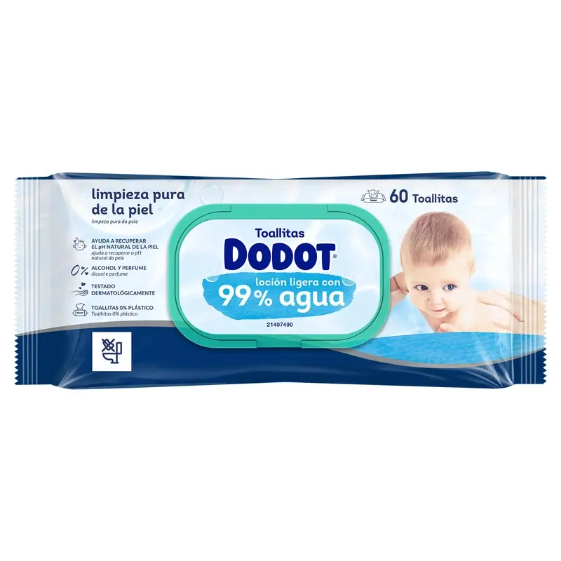 Dodot Toallitas 99% Aqua, 15x60, 900 unidades - Image 2