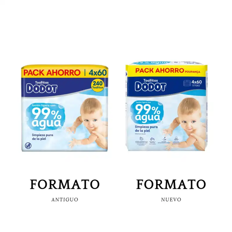 Dodot Toallitas 99% Aqua, 4x60, 240 unidades - Image 11