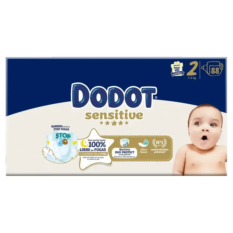 Dodot Pañal Sensitive Jumbo Pack Talla 2 , 2x88 Unidades - Image 3