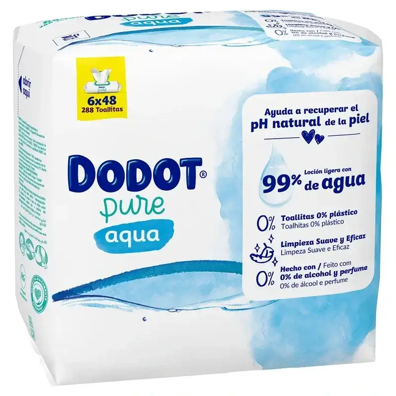 Dodot Pañal Sensitive Jumbo Pack Talla 3 , 2x78 Unidades + Toallitas Aqua Plastic Free Box 6X48 (288 Unidades) - Image 16
