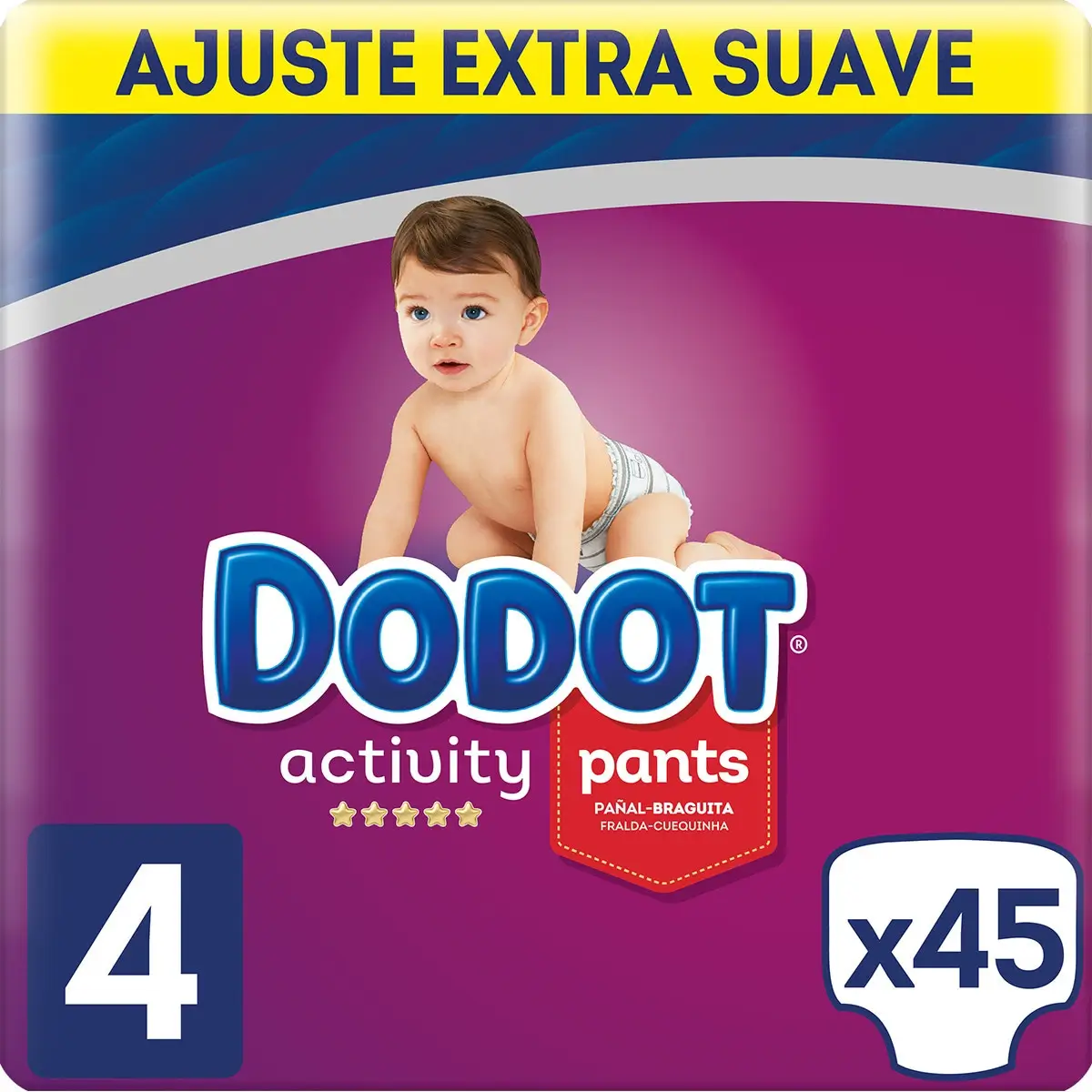 Dodot Pants Activity Pañal Extra Jumbo Talla 4 (9-15 Kg), 45 unidades - Image 2