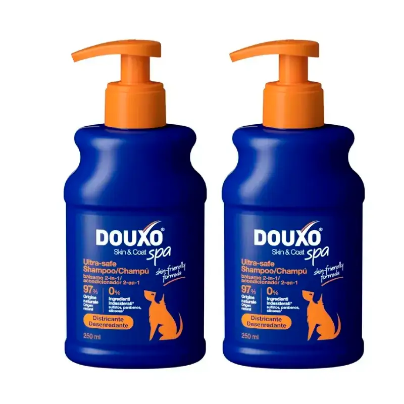 Douxo Skin & Coat Spa 2 En 1 Champú Y Acondicionador Para Perros, Pack 2 x 250 ml