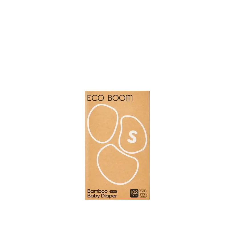 ECO BOOM PURE Pañales ecológicos de bambú 100% natural- Talla 2/S (3-8 kg) - 102 ud - Image 2