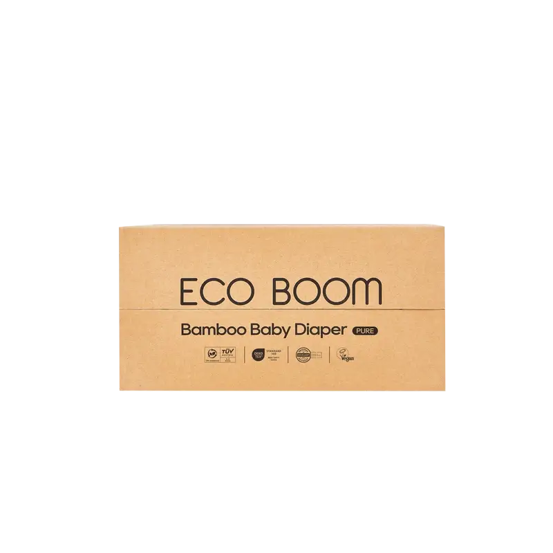 ECOBOOM PURE Pañales ecológicos de bambú 100% natural- Talla 5/XL (12-17 kg) - 48 ud - Image 3