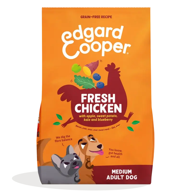 Edgard & Cooper Pienso Para Perros Adultos Medianos Con Pollo Fresco , 1 kg
