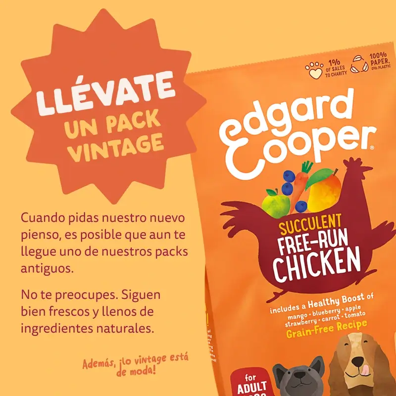 Edgard & Cooper Pienso Para Perros Adultos Medianos Con Pollo Fresco , 1 kg - Image 12