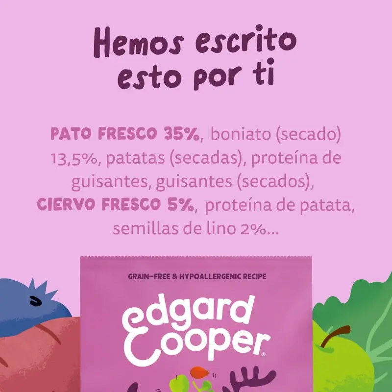 Edgard & Cooper Pienso Para Perros Adultos Medianos Con Venado Y Pato Frescos , 1 kg - Image 10
