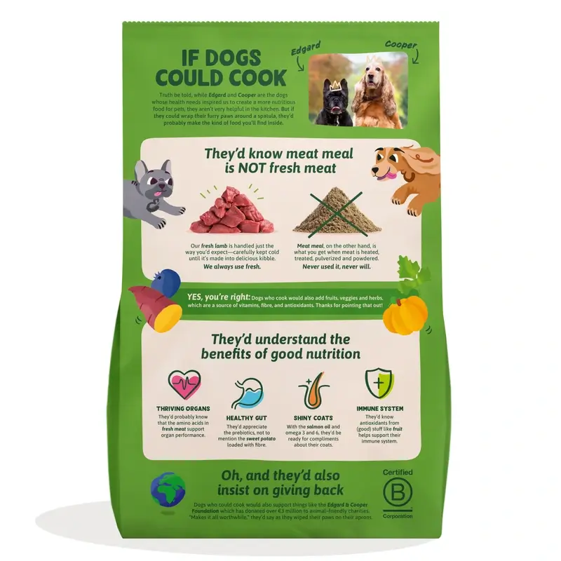 Edgard & Cooper Pienso Para Perros Adultos Mini Con Cordero Fresco , 0,7 kg - Image 2