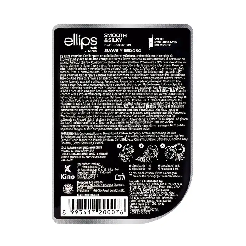 Ellips Vitamina Capilar Pro-Keratina Amarilla Cabello Suave Y Sedoso          , 6 cápsulas - Image 2