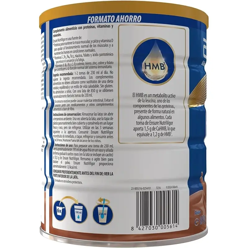 Ensure Pack Ahorro Chocolate 850G + 400Gr , 1250 gramos - Image 3