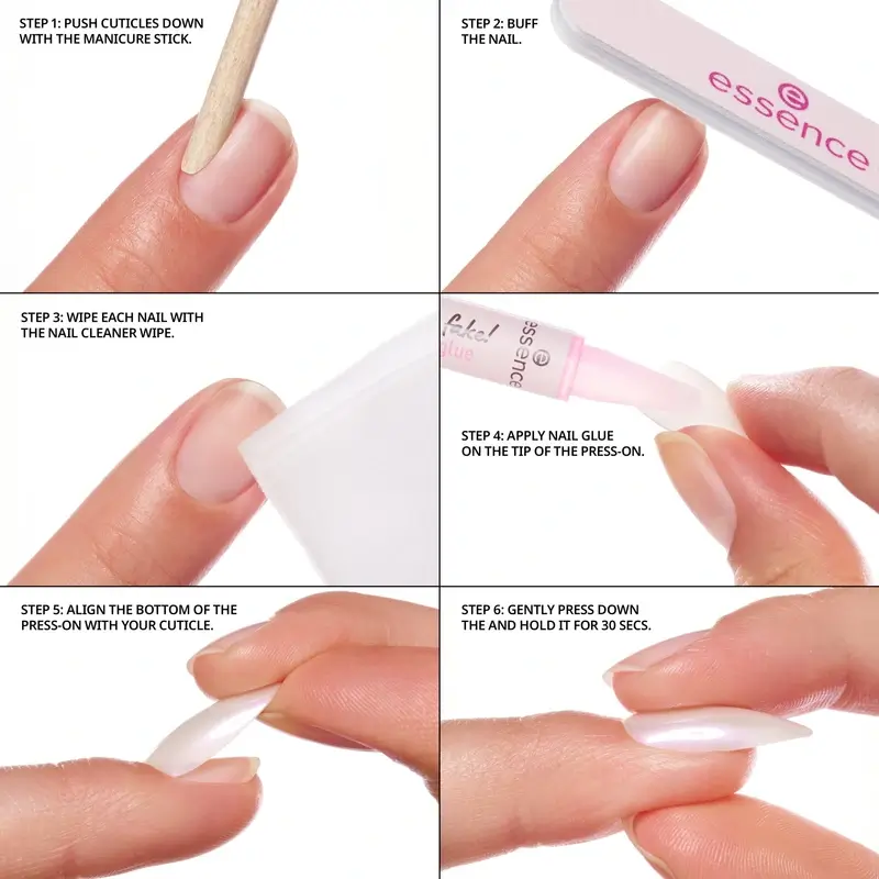 Essence Set De Manicura Con Uñas Postizas What The Fake! Press-On Nails 01 , 28 unidades - Image 5