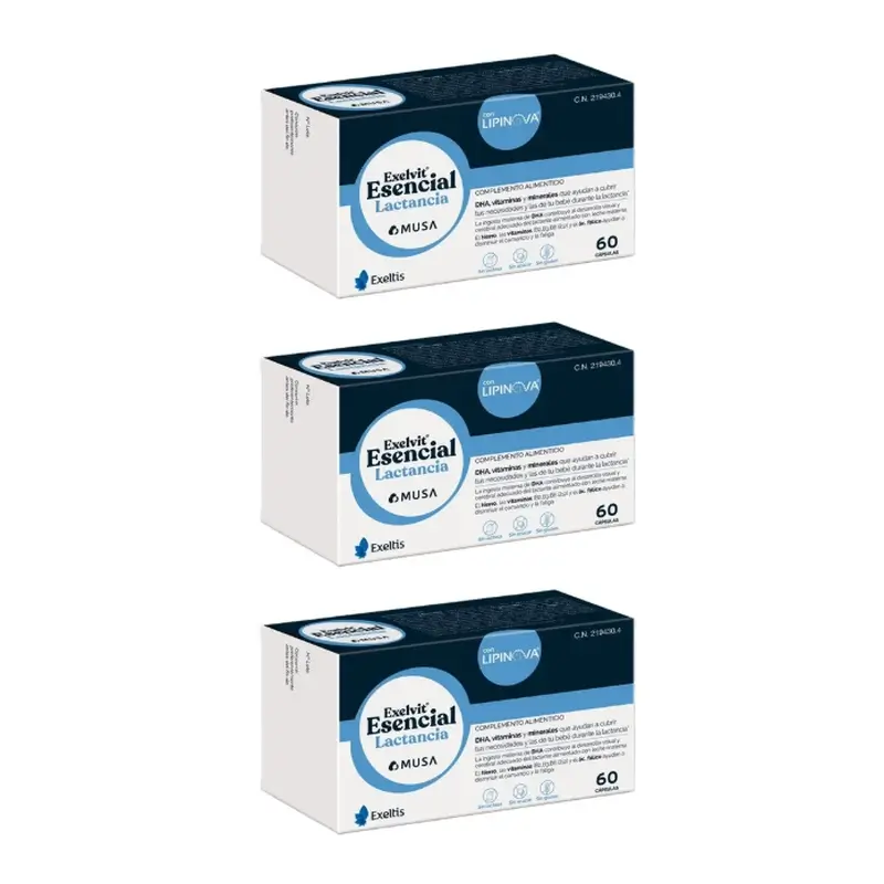 Exelvit Esencial Lactancia, 3x60 cápsulas