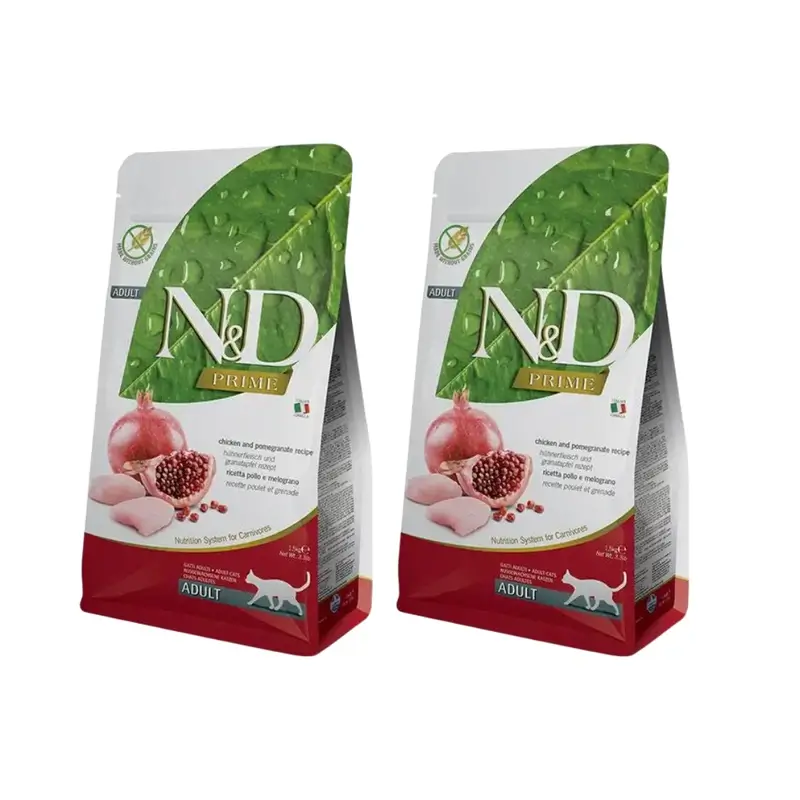Farmina N&D Cat Prime Pollo 5Kg, Pienso Para Gatos, Pack De 2