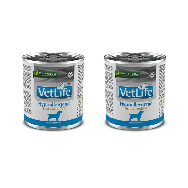 Farmina Vet Dog Hypoallergeni Trucha Caja 6X300Gr, Comida Húmeda Para Perros, Pack De 2