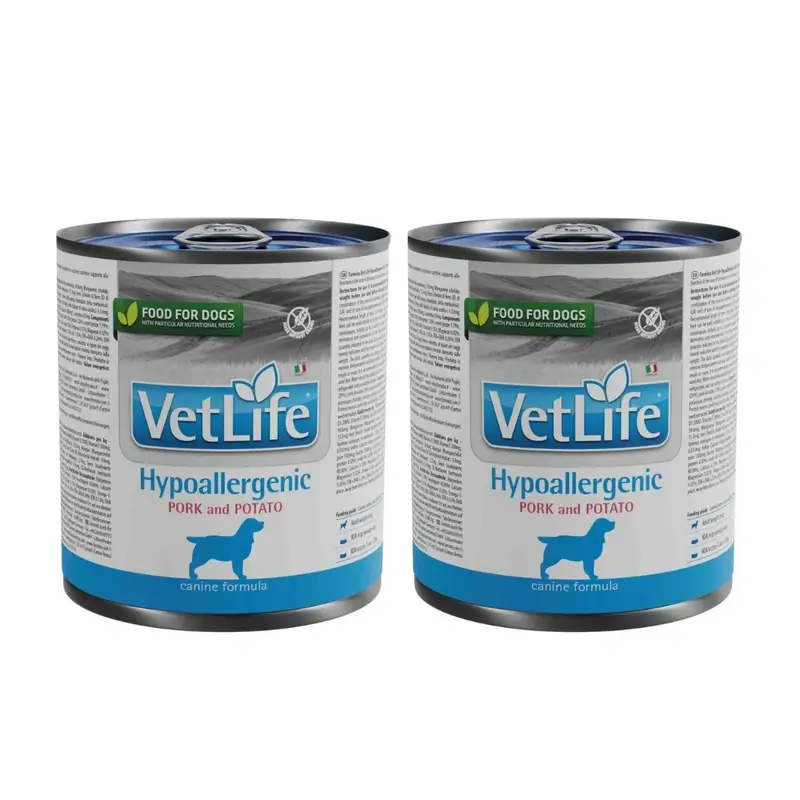 Farmina Vet Dog Hypoallergenic Cerdo Caja 6X300Gr, Pack De 2