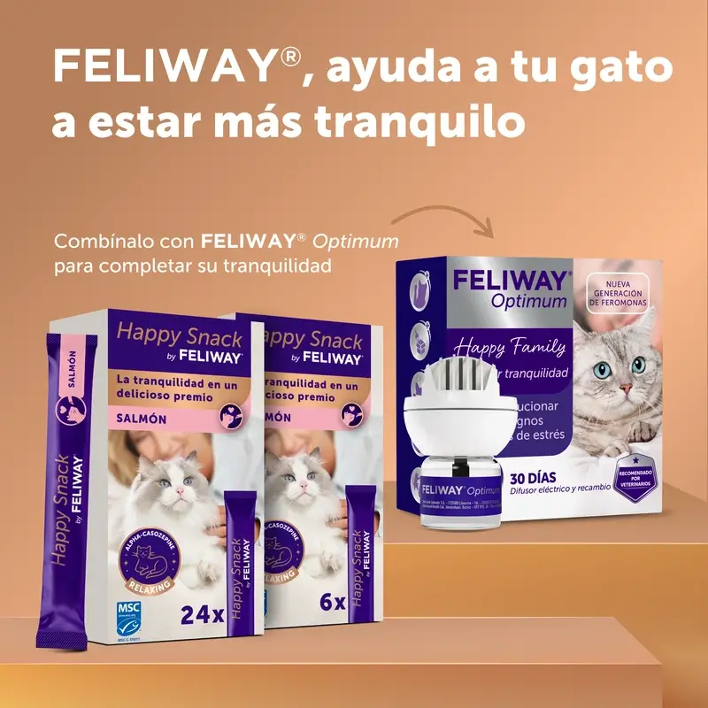 Feliway Happy Snack Sabor Salmón, 24 sobres - Image 9