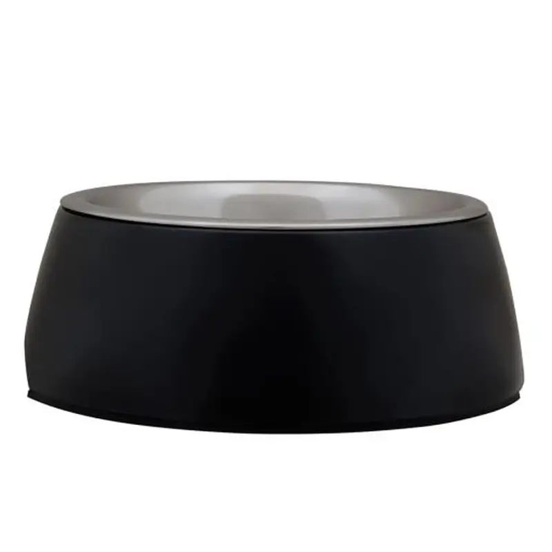 Freedog Bowl Melamina Inox Negro L 19Cm, 520 ml