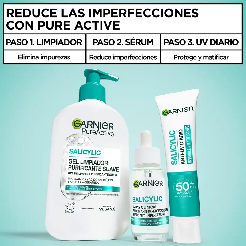 Garnier Anti-Acne Pure Active Salicylic Sérum Anti-Imperfecciones Y Limpiador , 30 ml - Image 5