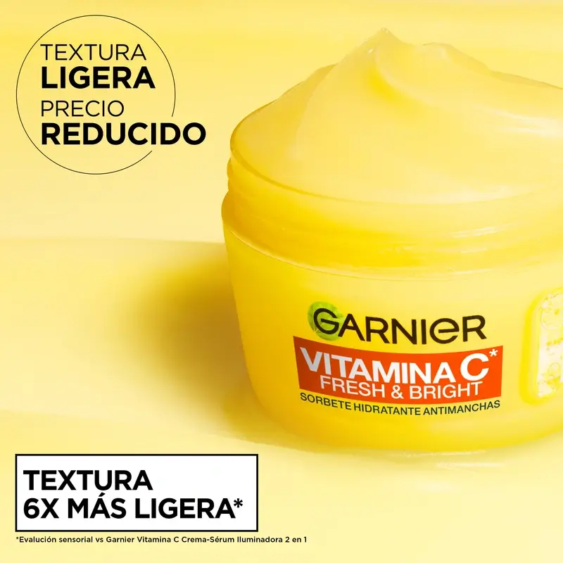Garnier Vitamin C Fresh & Bright Sorbete Hidratante Antimanchas Crema, 85 ml - Image 5