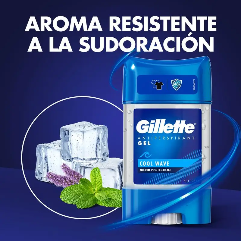 Gillette Desodorante Clear Gel Anti Transpirante  Cool Wave 70M - Image 3