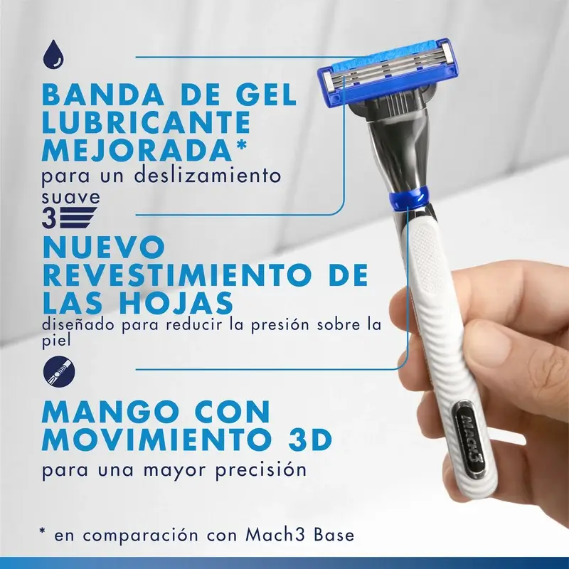 Gillette Mach3 Turbo hombre, 8 Recambios - Image 5