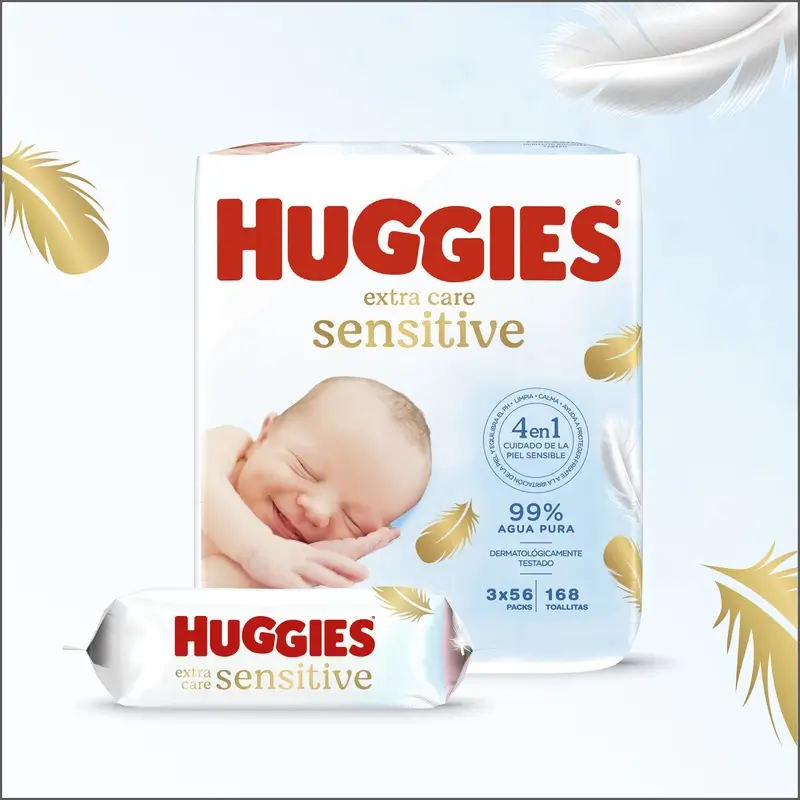 Huggies Extra Care Sensitive Toallitas , 48 unidades - Image 2